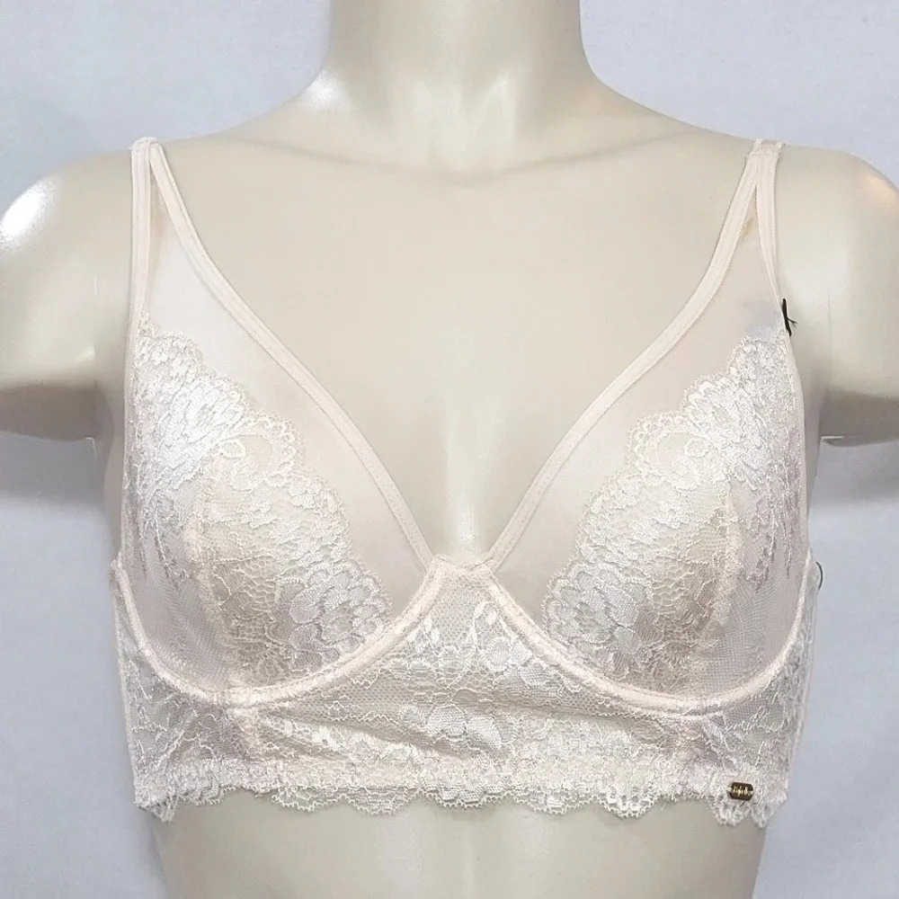 Rafaella RF12005 Lace Molded Long Line Bra 34B Sand Dollar NWT New with Tags